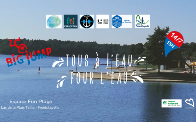 Un Big Jump aux Lacs de l’Eau d’heure pour revendiquer une eau de qualité pour tous !
