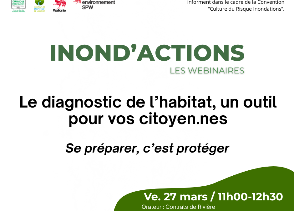 Inond&rsquo;actions : Le diagnostic de l&rsquo;habitat, un outil pour vos citoyen.nes (webinaire)