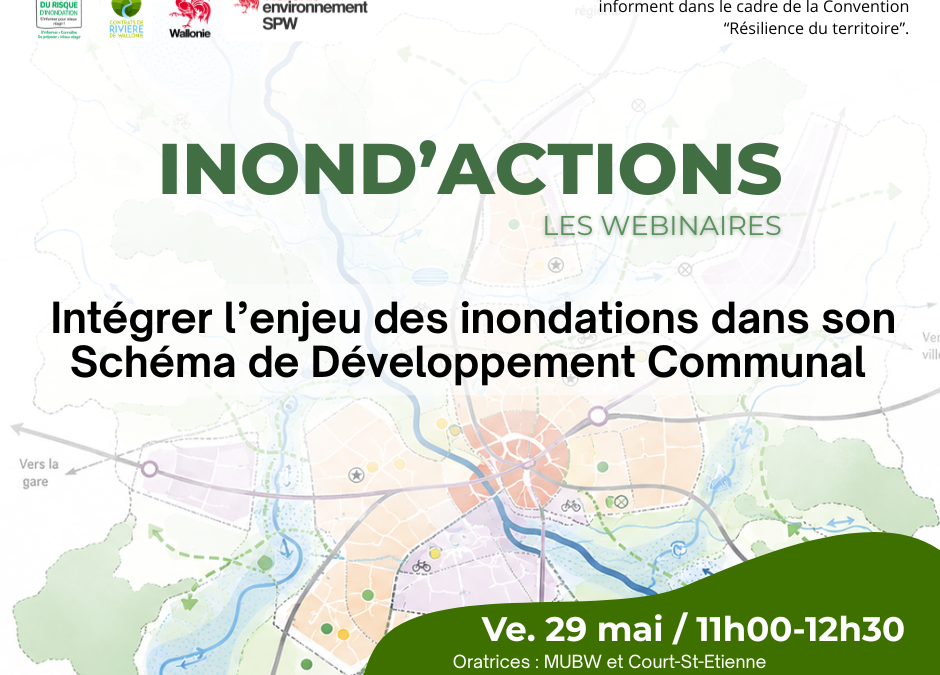Inond&rsquo;actions : Intégrer l’enjeu des inondations dans son Schéma de Développement Communal (SDC) (webinaire)