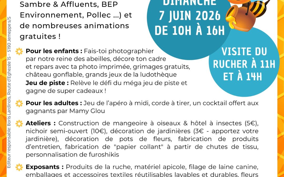 Jemeppe-sur-Sambre : Journée de l&rsquo;abeille